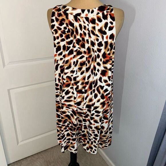 Anne Klein Animal Print Sleeveless Mini Dress PL - Picture 4 of 4